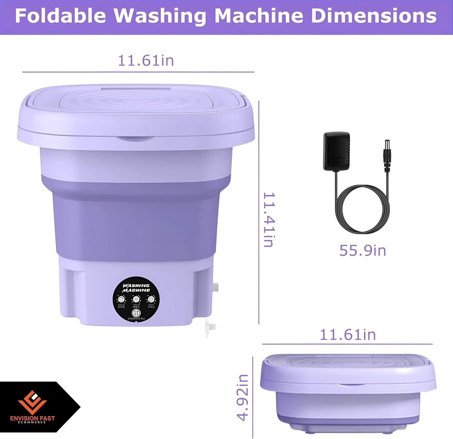 Portable Mini Washing Machineغسالة ملابس صغيرة محمولة